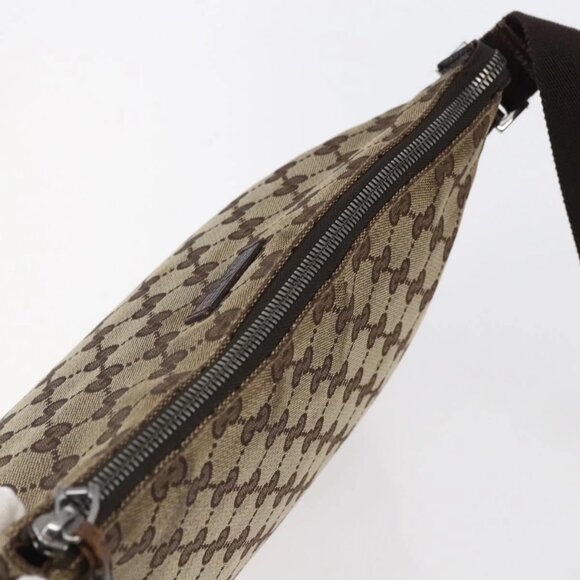 GUCCI GG Canvas Shoulder Bag Beige Silver 114273 Auth 146694 - Picture 7 of 16